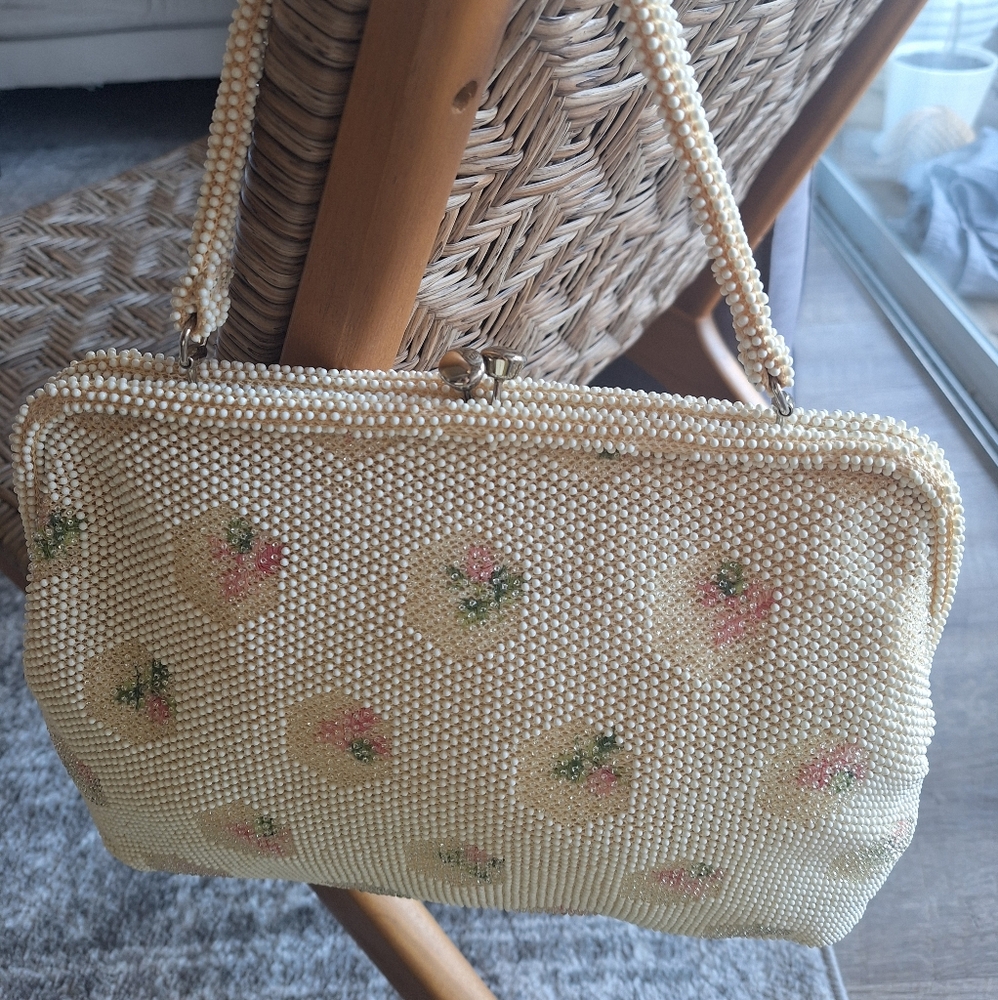 Lumered Petit Beads Vintage Handbag 1950s - Picture 2 of 9